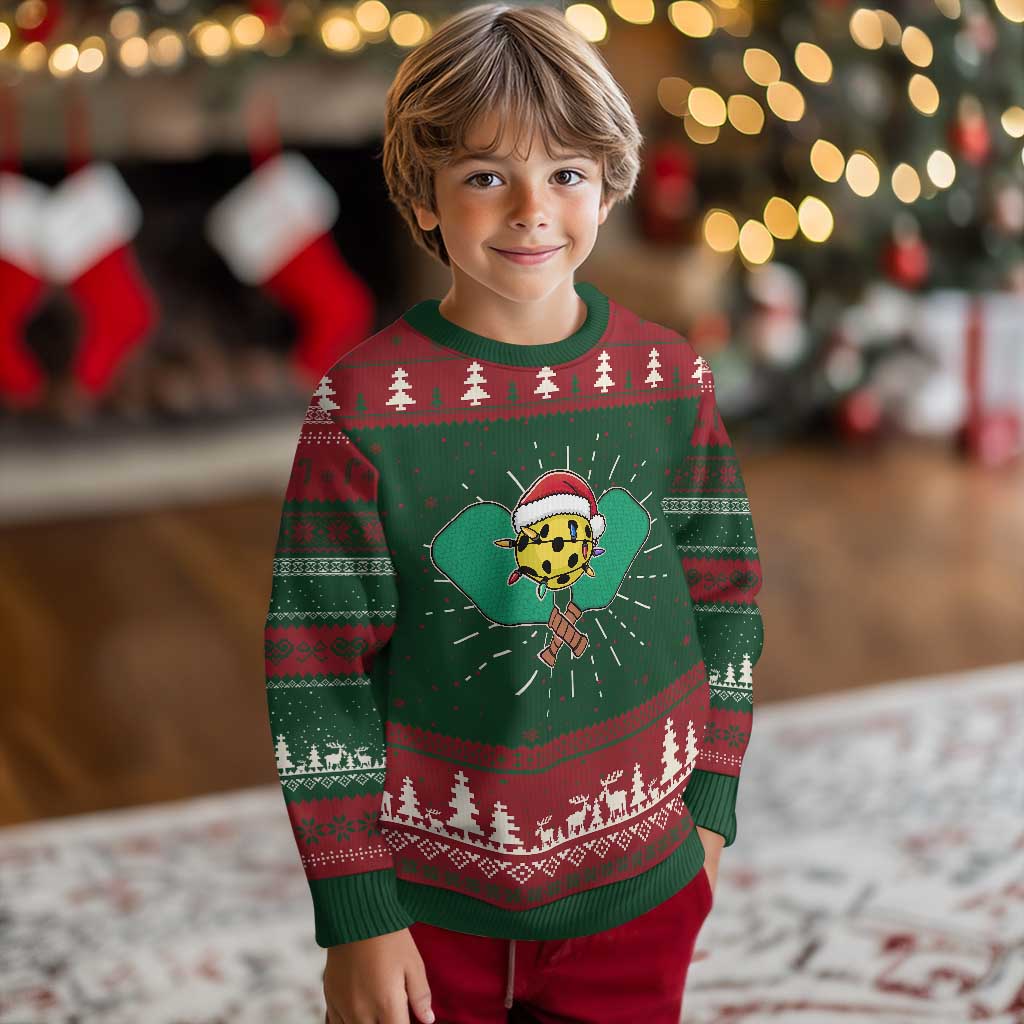 Funny Xmas Pickleball Holiday Santa Hat Ugly Christmas Sweater TS11 Christmas Print Your Wear