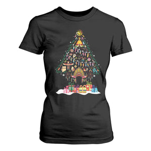 Funny Native American Christmas Tree Medicine Wheel T Shirt For Women TS11 Black Print Your Wear