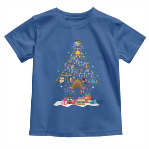 Funny Native American Christmas Tree Medicine Wheel Toddler T Shirt TS11 Royal Blue Print Your Wear