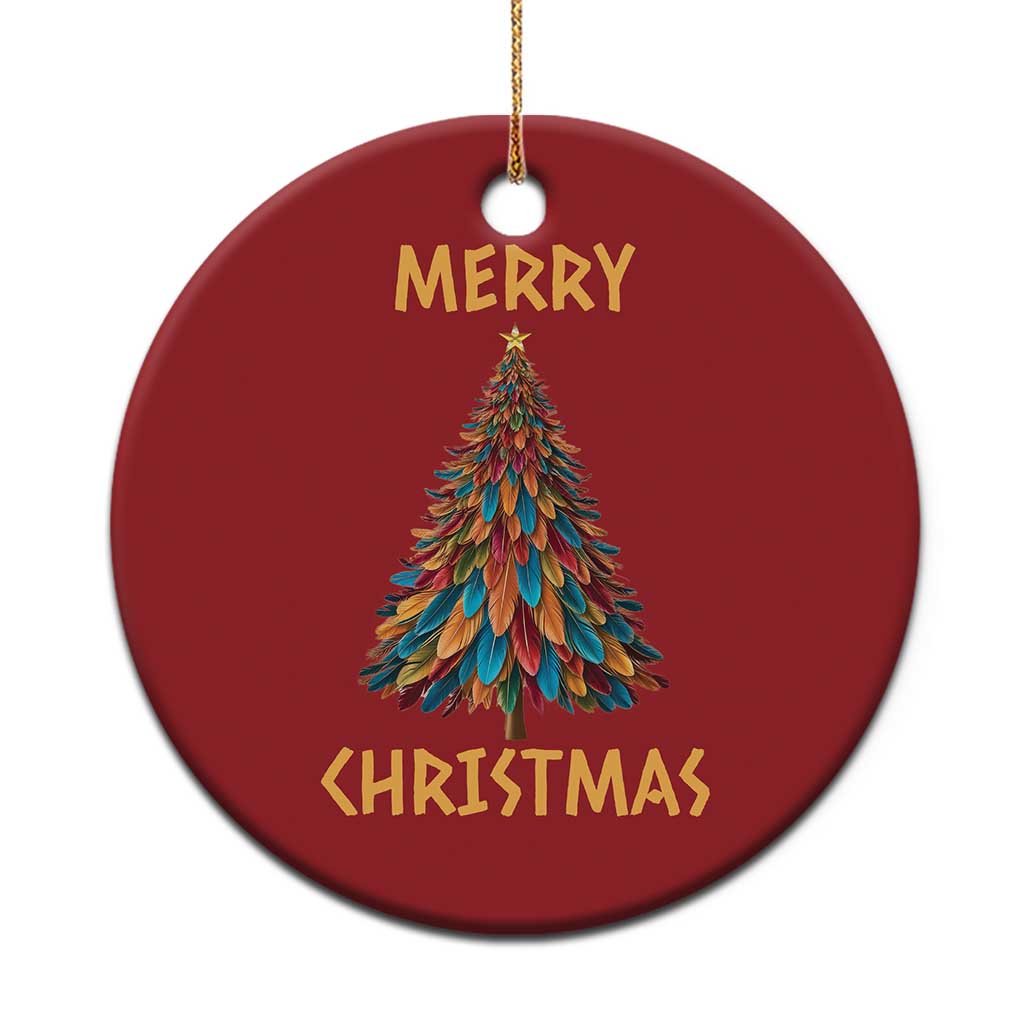 Funny Native American Eagle Feather Xmas Tree Christmas Ornament TS11 Print Your Wear