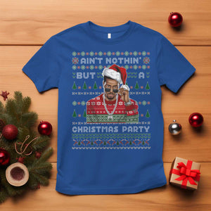 Funny Dirty Santa Diddy Christmas T Shirt Ain't Nothin' But A Christmas Party Santa TS11 Royal Blue Print Your Wear