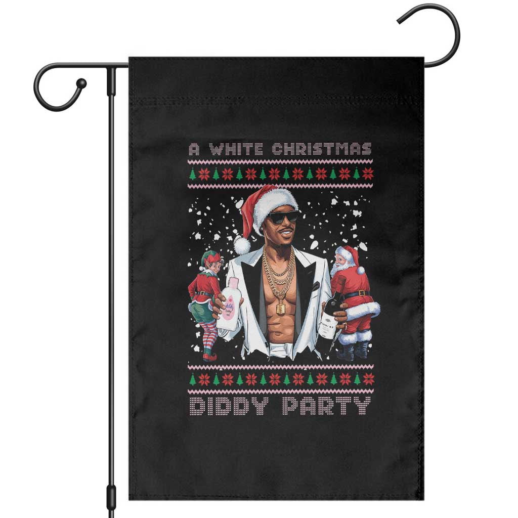 Funny A White Christmas Diddy Party Dirty Santa Garden Flag TS11 Black Print Your Wear