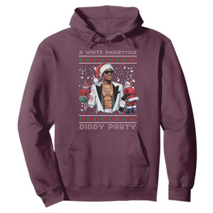 Funny A White Christmas Diddy Party Dirty Santa Hoodie TS11 Maroon Print Your Wear