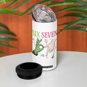Funny Six Seven Witch Pink And Green Broomstick Magic Wand 4 in 1 Can Cooler Tumbler TS11 Print Your Wear