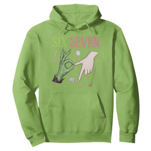 Funny Six Seven Witch Pink And Green Broomstick Magic Wand Hoodie TS11 Lime Print Your Wear