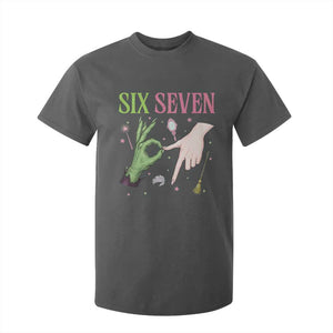 Funny Six Seven Witch Pink And Green Broomstick Magic Wand T Shirt For Kid TS11 Dark Heather Print Your Wear