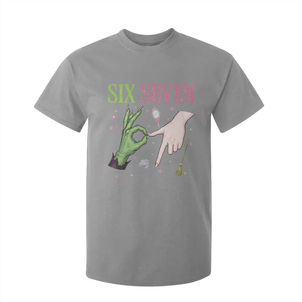 Funny Six Seven Witch Pink And Green Broomstick Magic Wand T Shirt For Kid TS11 Sport Gray Print Your Wear