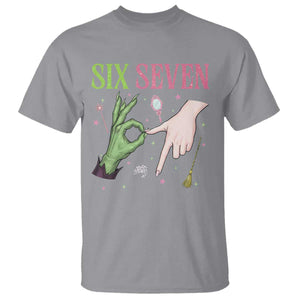 Funny Six Seven Witch Pink And Green Broomstick Magic Wand T Shirt TS11 Sport Gray Print Your Wear
