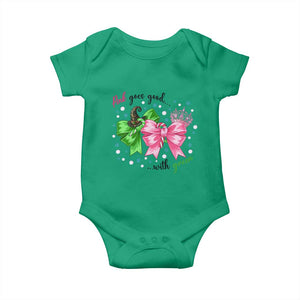 Funny Christmas Witch Pink Goes Good With Green Baby Onesie TS11 Irish Green Print Your Wear