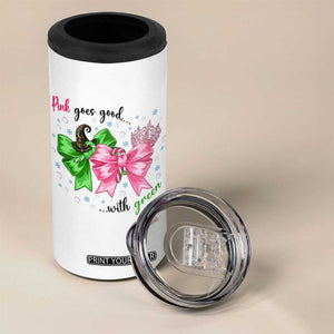 Funny Christmas Witch Pink Goes Good With Green 4 in 1 Can Cooler Tumbler TS11 Print Your Wear
