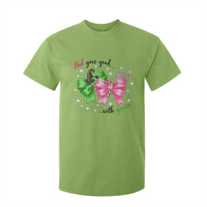 Funny Christmas Witch Pink Goes Good With Green T Shirt For Kid TS11 Lime Print Your Wear