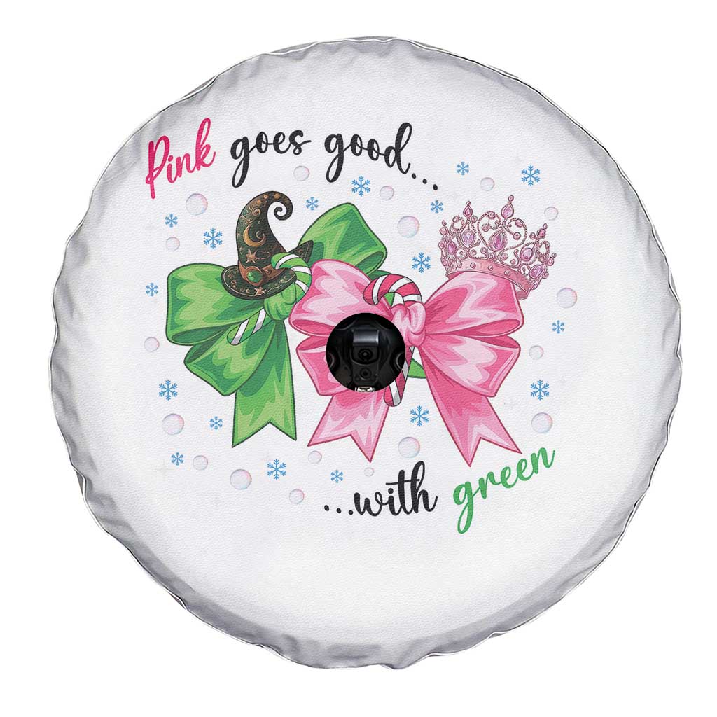 Funny Christmas Witch Pink Goes Good With Green Spare Tire Cover TS11 Print Your Wear