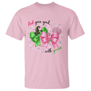 Funny Christmas Witch Pink Goes Good With Green T Shirt TS11 Light Pink Print Your Wear