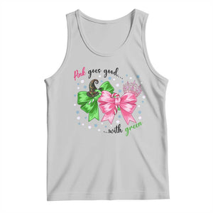 Funny Christmas Witch Pink Goes Good With Green Tank Top TS11 Ash Print Your Wear