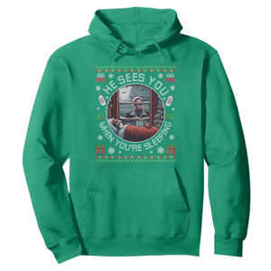 Funny Christmas Diddy Hoodie He Sees You When You Are Sleeping Baby Oil Ugly Xmas TS11 Irish Green Print Your Wear
