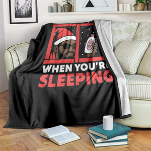 Funny Christmas Diddy Throw Blanket He Sees You When You Are Sleeping Baby Oil TS11 Print Your Wear