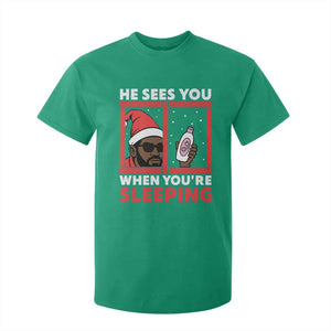 Funny Christmas Diddy T Shirt For Kid He Sees You When You Are Sleeping Baby Oil TS11 Irish Green Print Your Wear
