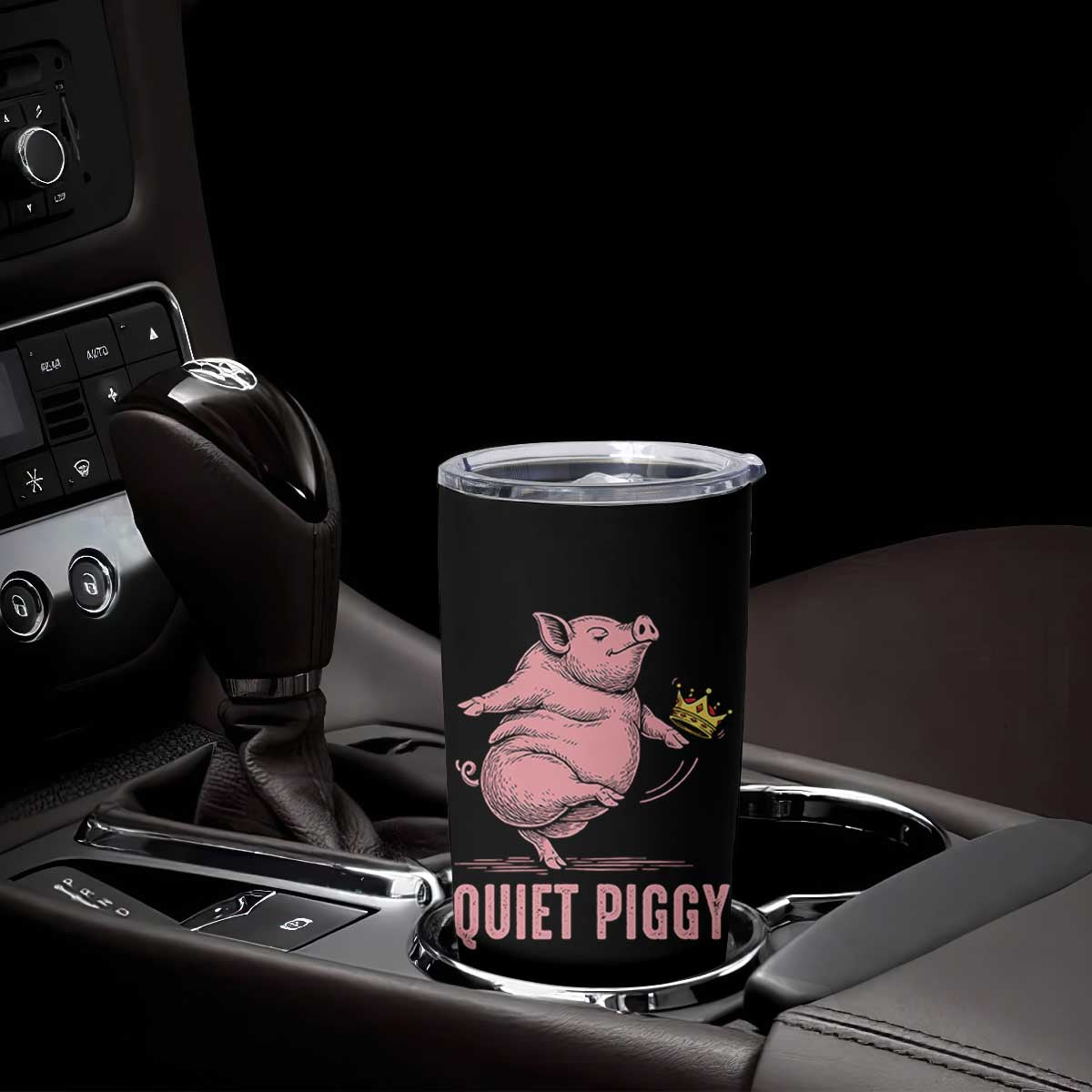 Funny Quiet Piggy Tumbler Cup Pig Political Humor No King TS11 Print Your Wear