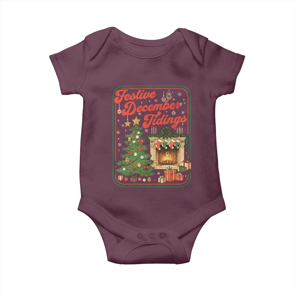Funny Democrat Christmas Baby Onesie Festive December Tiding Xmas Political Satire TS11 Maroon Print Your Wear