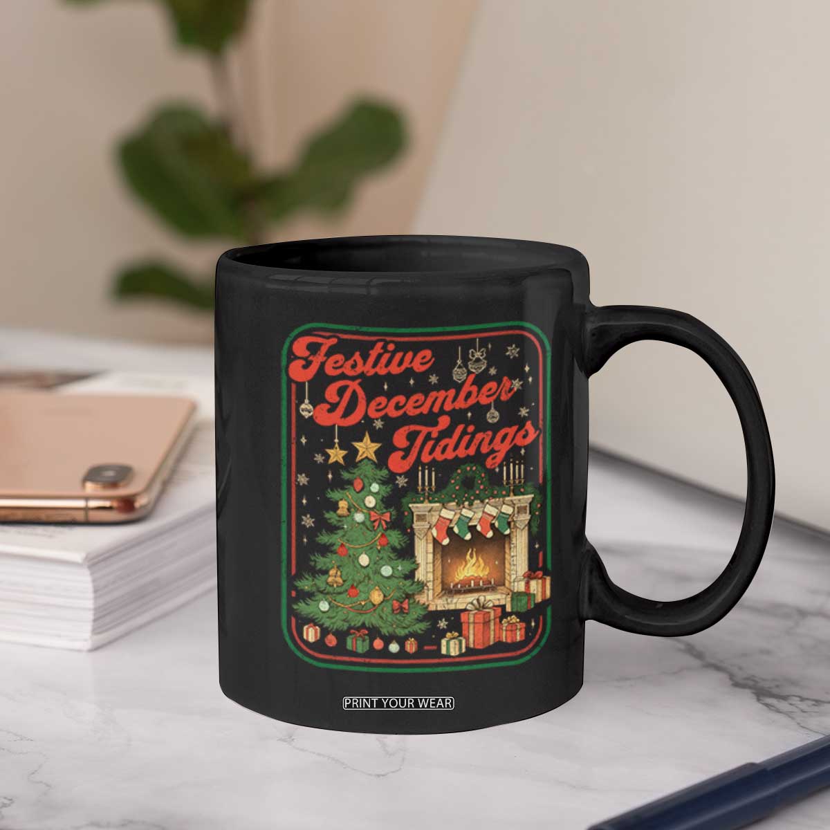 Funny Democrat Christmas Coffee Mug Festive December Tiding Xmas Political Satire TS11 Print Your Wear