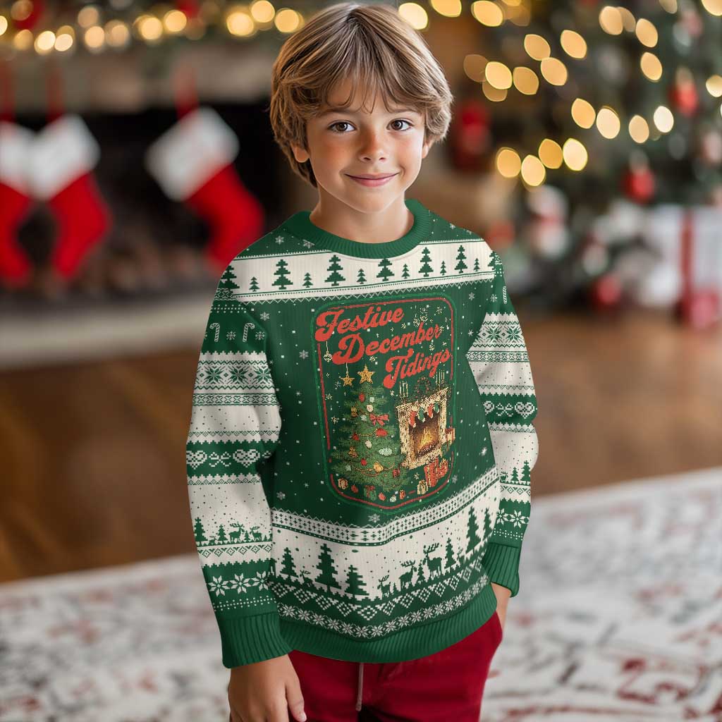 Funny Democrat Xmas Ugly Christmas Sweater Festive December Tiding Xmas Political Satire TS11 Forest Green Beige Print Your Wear