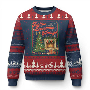 Funny Democrat Xmas Ugly Christmas Sweater Festive December Tiding Xmas Political Satire TS11 Navy Red Print Your Wear