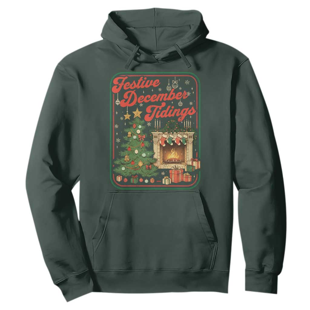 Funny Democrat Christmas Hoodie Festive December Tiding Xmas Political Satire TS11 Dark Forest Green Print Your Wear