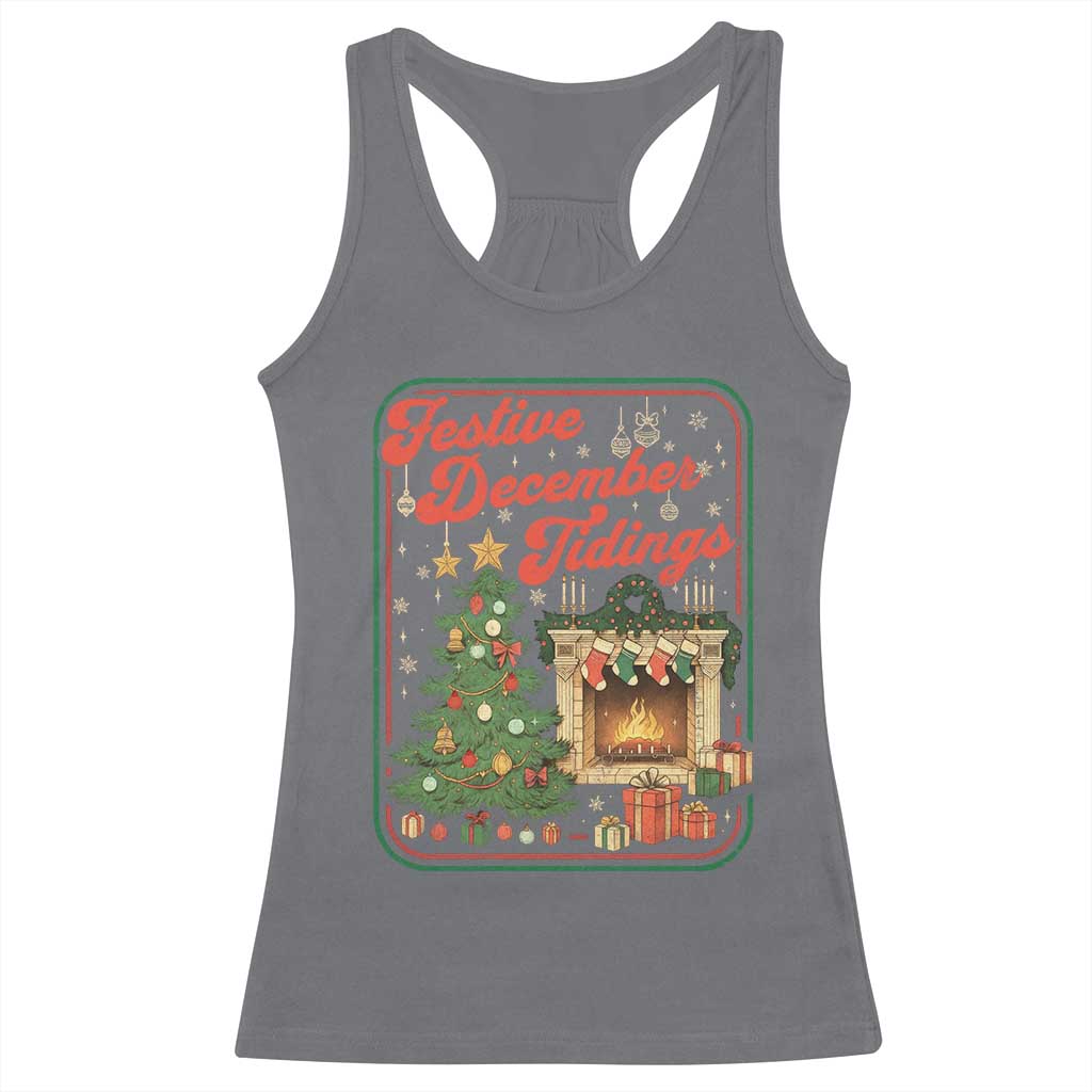 Funny Democrat Christmas Racerback Tank Top Festive December Tiding Xmas Political Satire TS11 Charcoal Print Your Wear