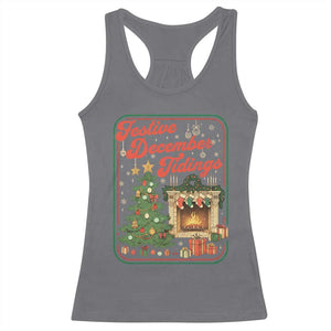 Funny Democrat Christmas Racerback Tank Top Festive December Tiding Xmas Political Satire TS11 Charcoal Print Your Wear