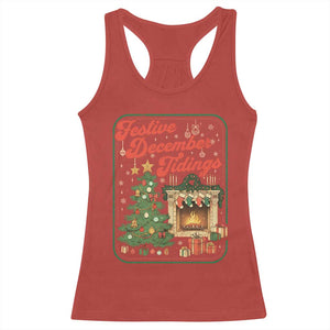 Funny Democrat Christmas Racerback Tank Top Festive December Tiding Xmas Political Satire TS11 Red Print Your Wear
