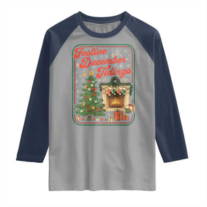 Funny Democrat Christmas Raglan Shirt Festive December Tiding Xmas Political Satire TS11 Sport Gray Navy Print Your Wear
