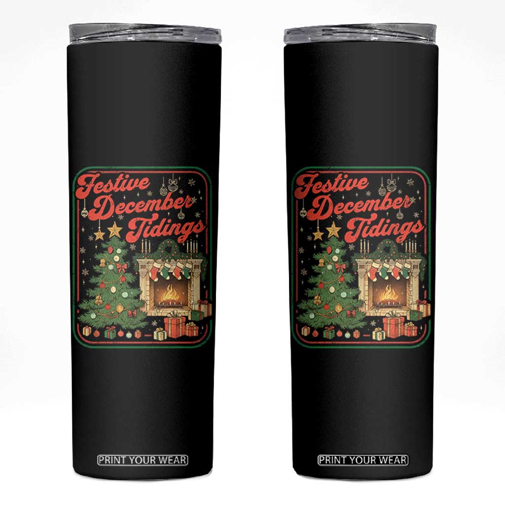 Funny Democrat Christmas Skinny Tumbler Festive December Tiding Xmas Political Satire TS11 Black Print Your Wear