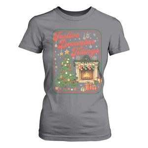 Funny Democrat Christmas T Shirt For Women Festive December Tiding Xmas Political Satire TS11 Charcoal Print Your Wear