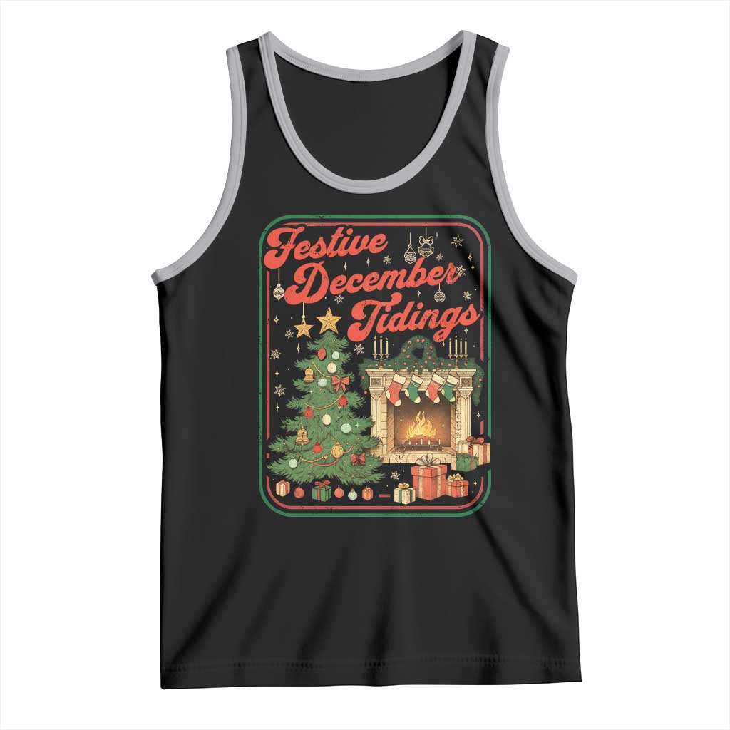 Funny Democrat Christmas Tank Top Festive December Tiding Xmas Political Satire TS11 Black Athletic Heather Print Your Wear