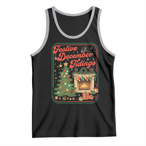 Funny Democrat Christmas Tank Top Festive December Tiding Xmas Political Satire TS11 Black Athletic Heather Print Your Wear