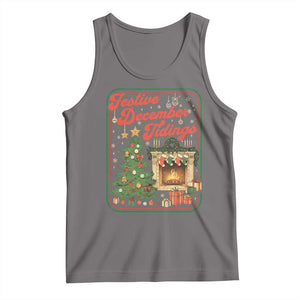 Funny Democrat Christmas Tank Top Festive December Tiding Xmas Political Satire TS11 Deep Heather Print Your Wear