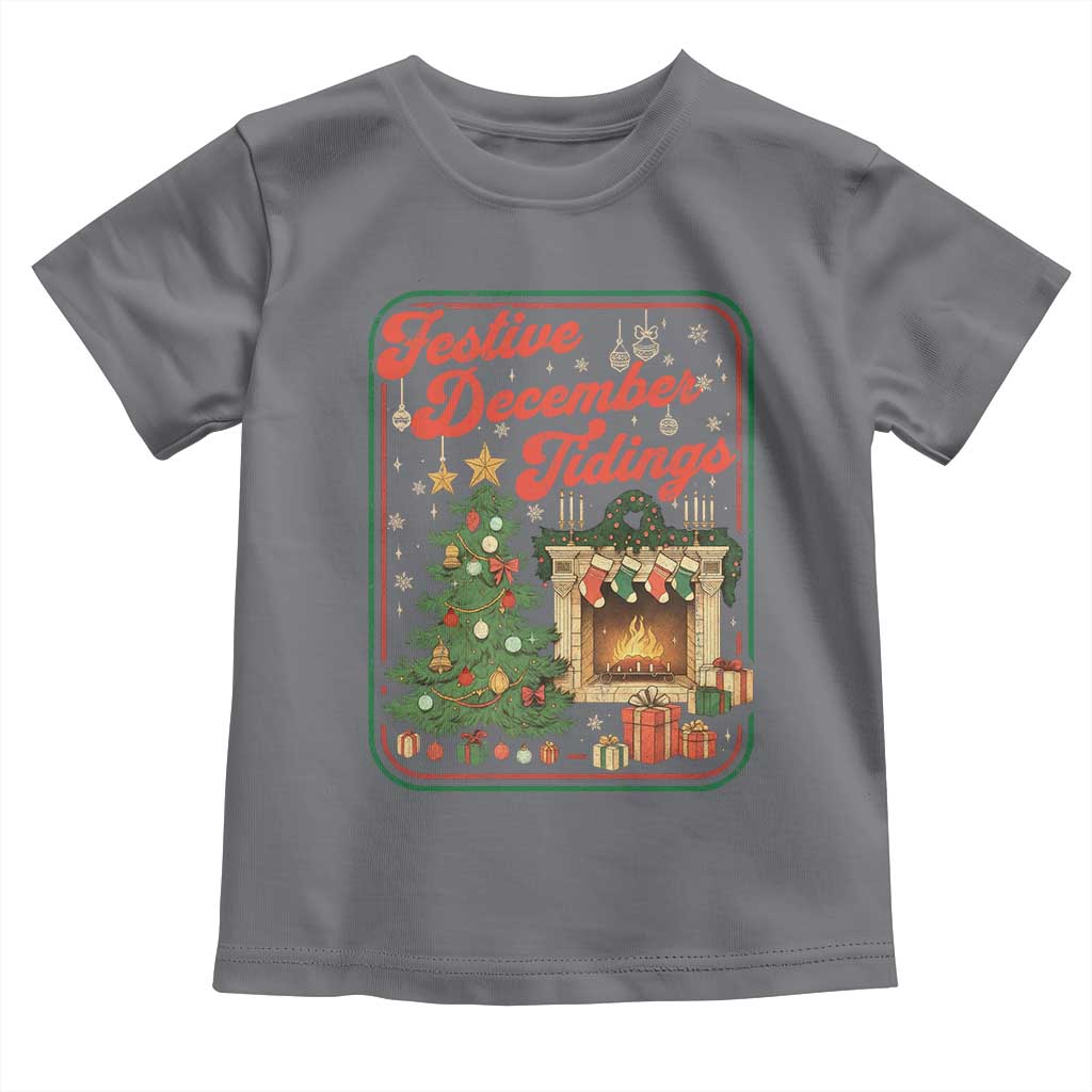 Funny Democrat Christmas Toddler T Shirt Festive December Tiding Xmas Political Satire TS11 Charcoal Print Your Wear