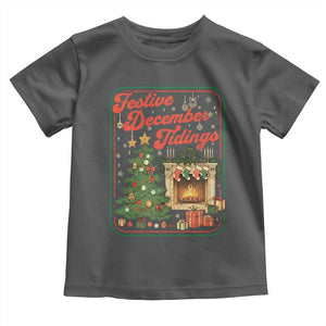 Funny Democrat Christmas Toddler T Shirt Festive December Tiding Xmas Political Satire TS11 Dark Heather Print Your Wear