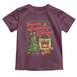 Funny Democrat Christmas Toddler T Shirt Festive December Tiding Xmas Political Satire TS11 Maroon Print Your Wear