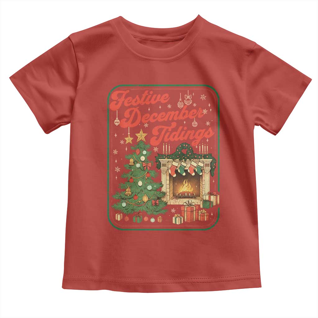 Funny Democrat Christmas Toddler T Shirt Festive December Tiding Xmas Political Satire TS11 Red Print Your Wear
