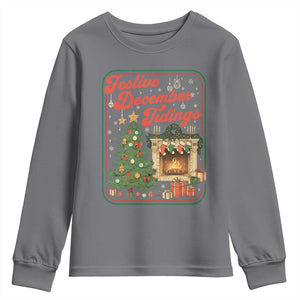 Funny Democrat Christmas Youth Sweatshirt Festive December Tiding Xmas Political Satire TS11 Charcoal Print Your Wear
