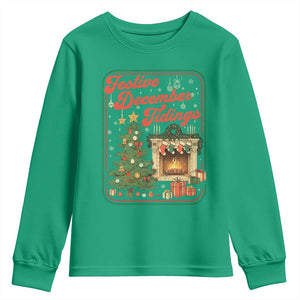 Funny Democrat Christmas Youth Sweatshirt Festive December Tiding Xmas Political Satire TS11 Irish Green Print Your Wear