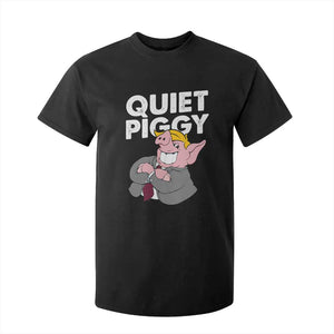 Funny Quiet Piggy Trump T Shirt For Kid Pig Political Humor TS11 Black Print Your Wear