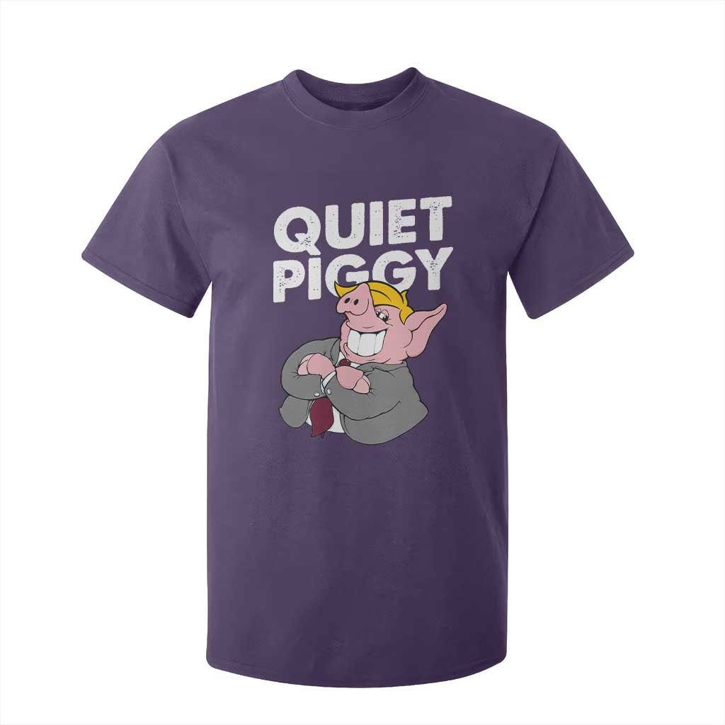 Funny Quiet Piggy Trump T Shirt For Kid Pig Political Humor TS11 Purple Print Your Wear