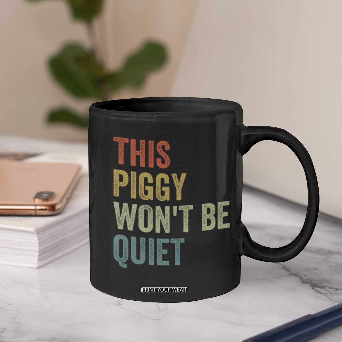 Funny This Piggy Wont Be Quiet Coffee Mug Pig Political Humor TS11 Print Your Wear