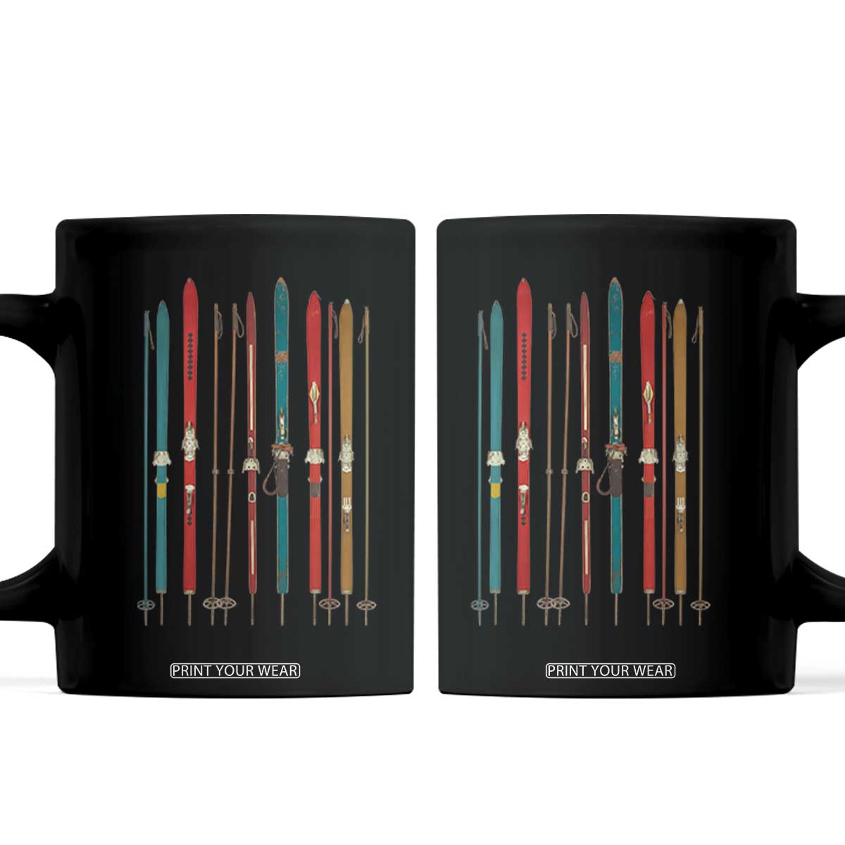 Vintage Skiblades Skiboards Skiing Ski Season Winter Sport Coffee Mug TS11 Black Print Your Wear