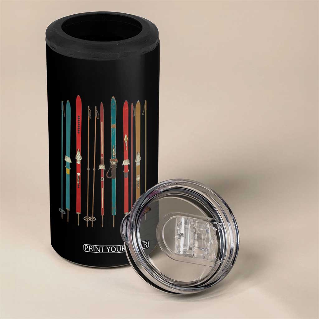 Vintage Skiblades Skiboards Skiing Ski Season Winter Sport 4 in 1 Can Cooler Tumbler TS11 Print Your Wear