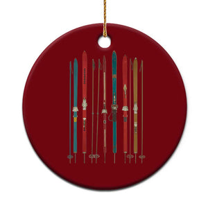 Vintage Skiblades Skiboards Skiing Ski Season Winter Sport Ceramic Ornament TS11 1pc Red Print Your Wear