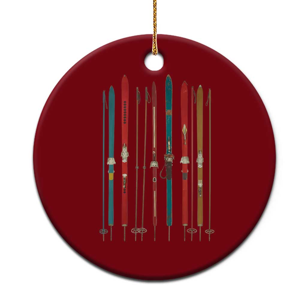 Vintage Skiblades Skiboards Skiing Ski Season Winter Sport Ceramic Ornament TS11 1pc Red Print Your Wear