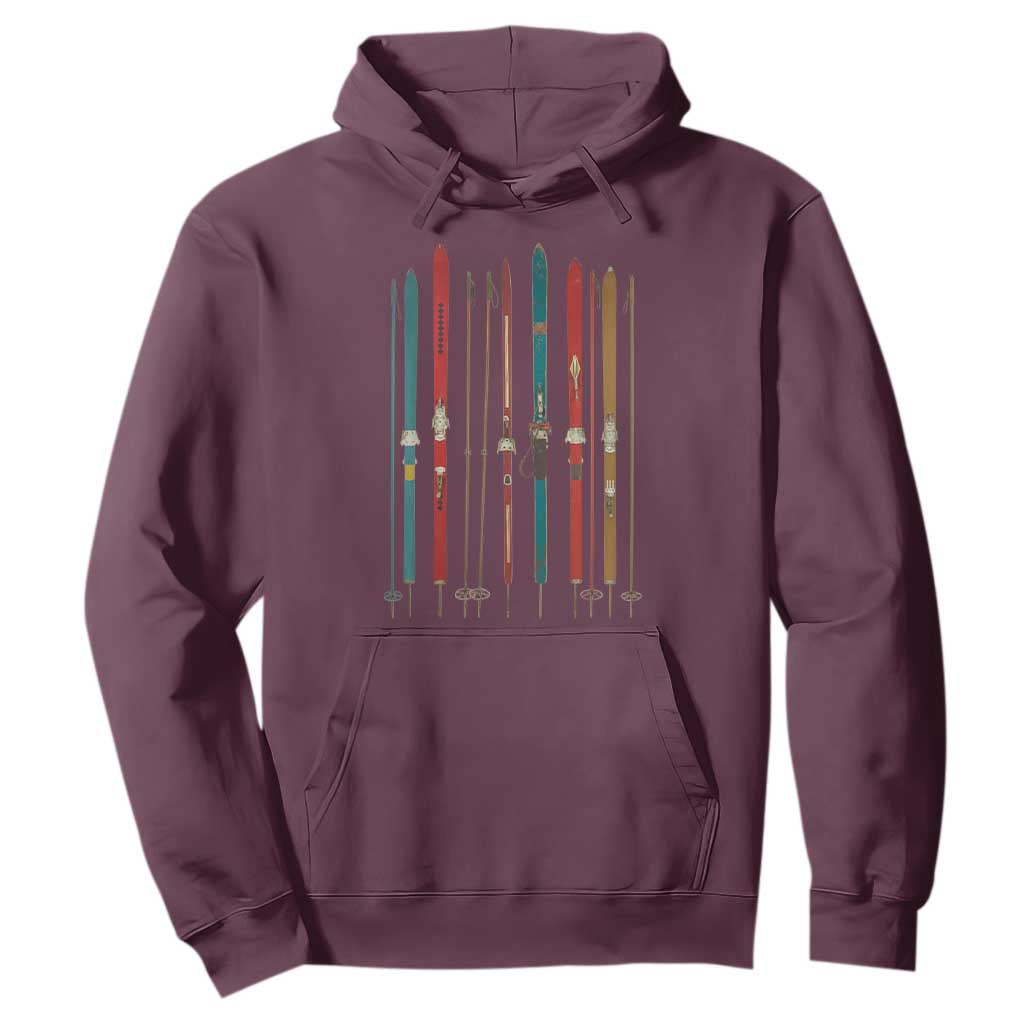Vintage Skiblades Skiboards Skiing Ski Season Winter Sport Hoodie TS11 Maroon Print Your Wear